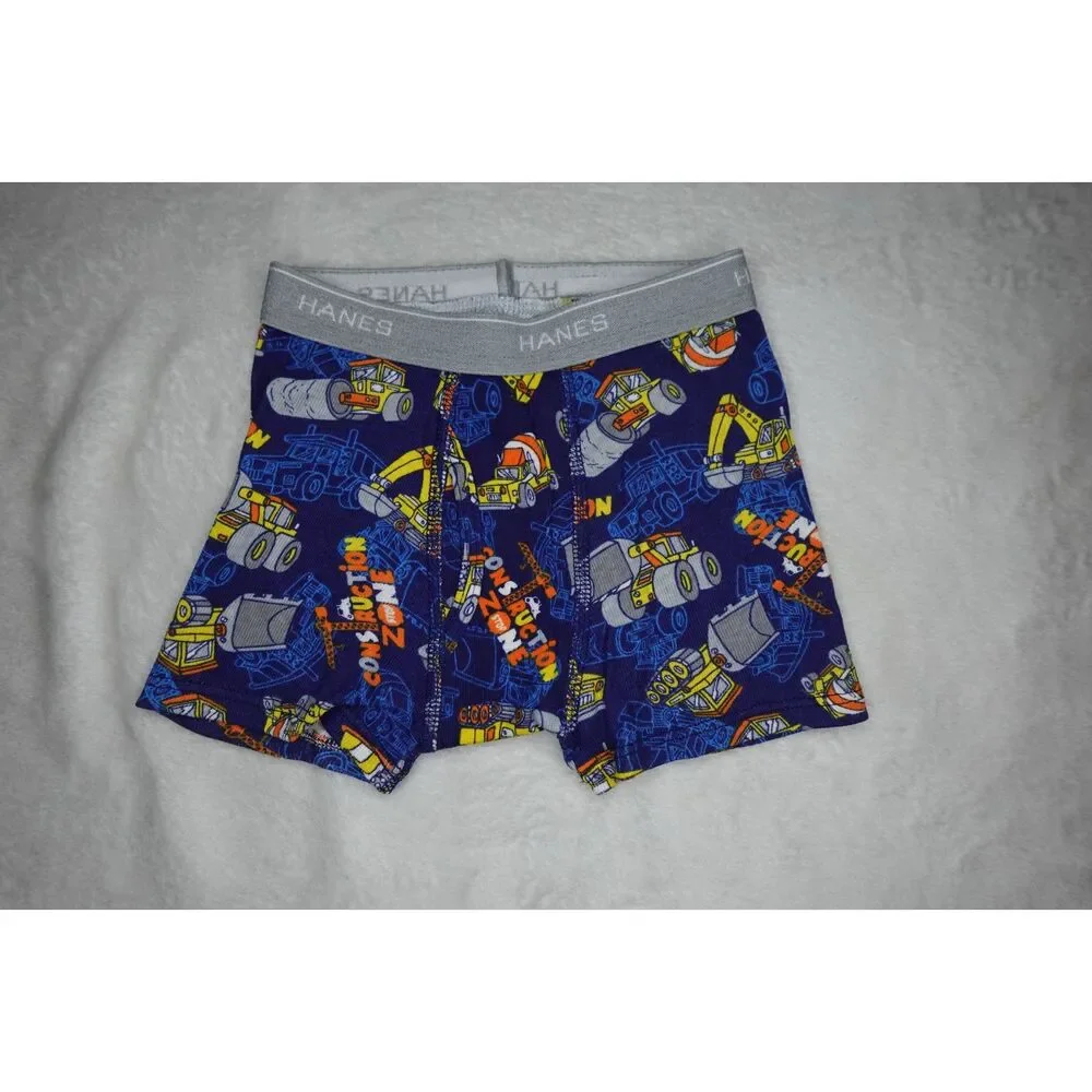 Hanes Toddler Boys' Boxer Briefs 2T-3T: Cotton, Tagless, Cars Pattern + Solid